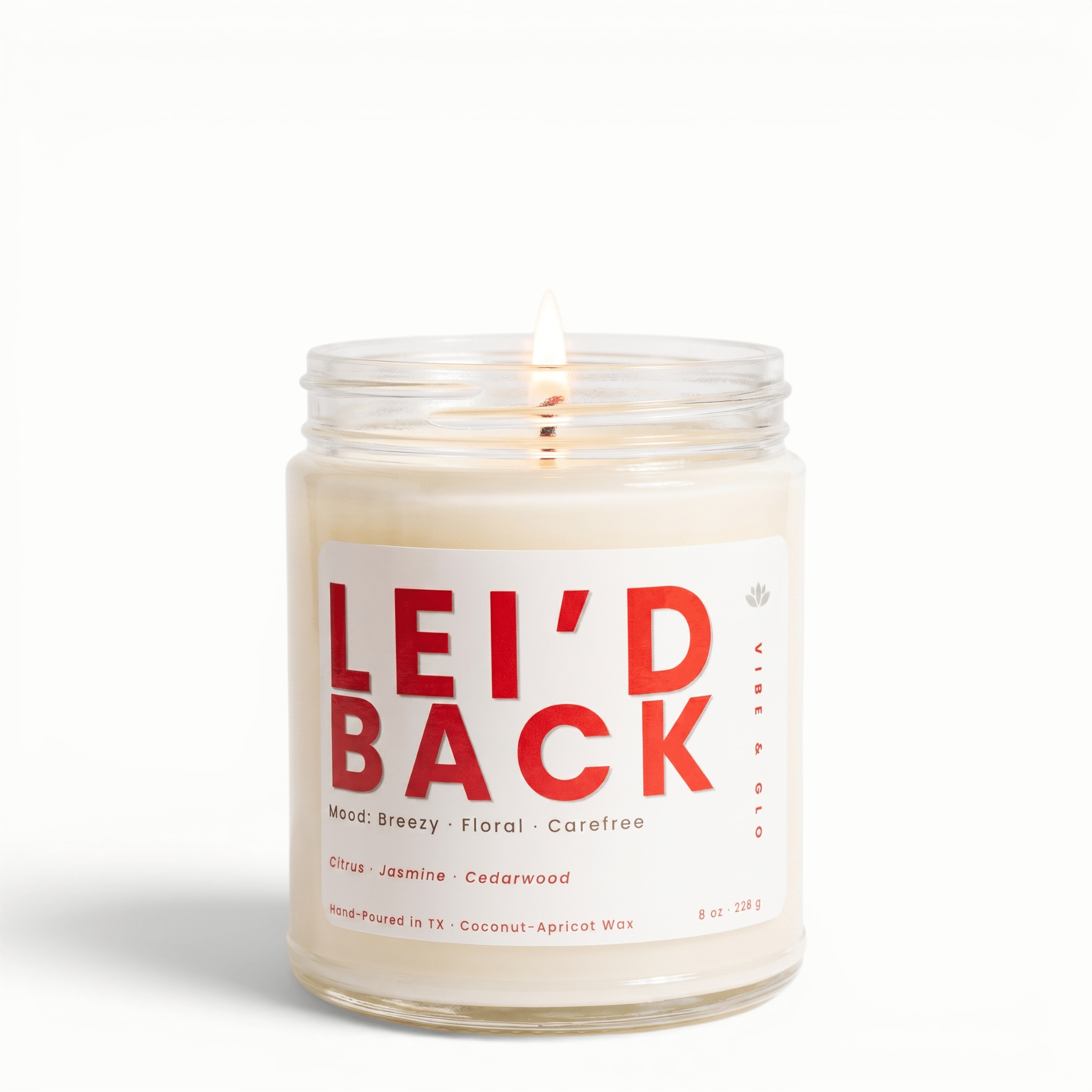 Lei'd Back | Tropical Floral Jar Candle – Vibe & Glo Candle Studio