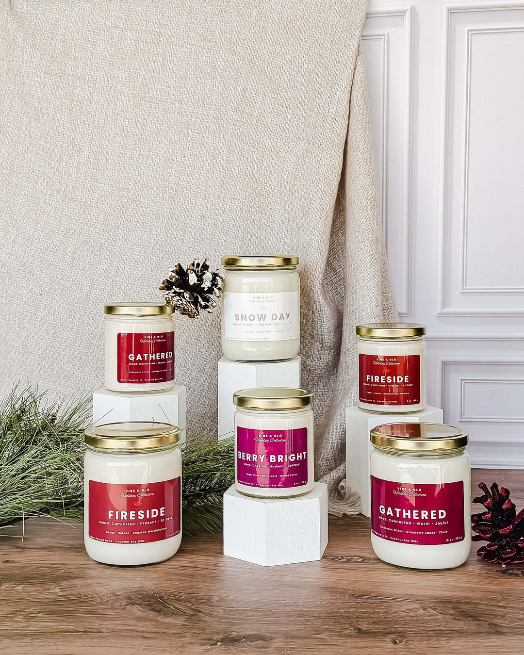 Light the Season: Vibe & Glo’s Holiday Candle Collection