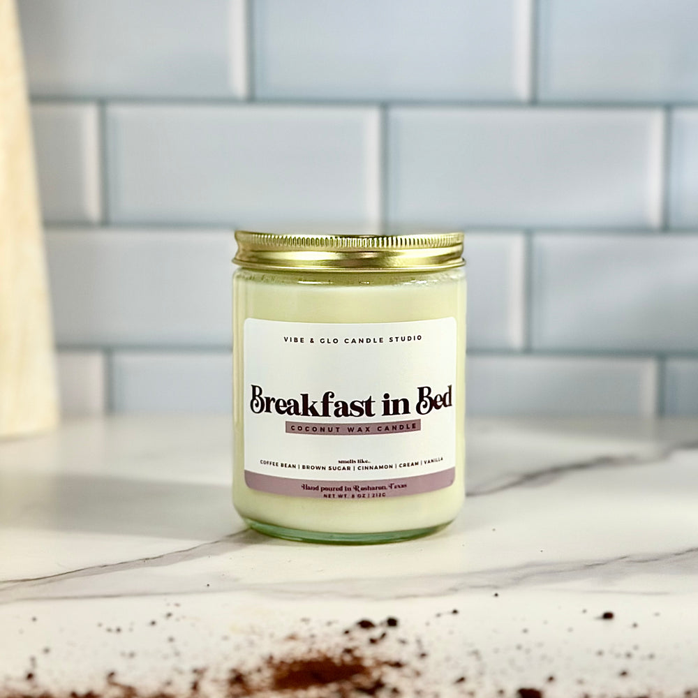 
                  
                    Breakfast in Bed Candle - Coconut Wax, Coffee | Brown Sugar | Cinnamon and Vanilla Scent
                  
                