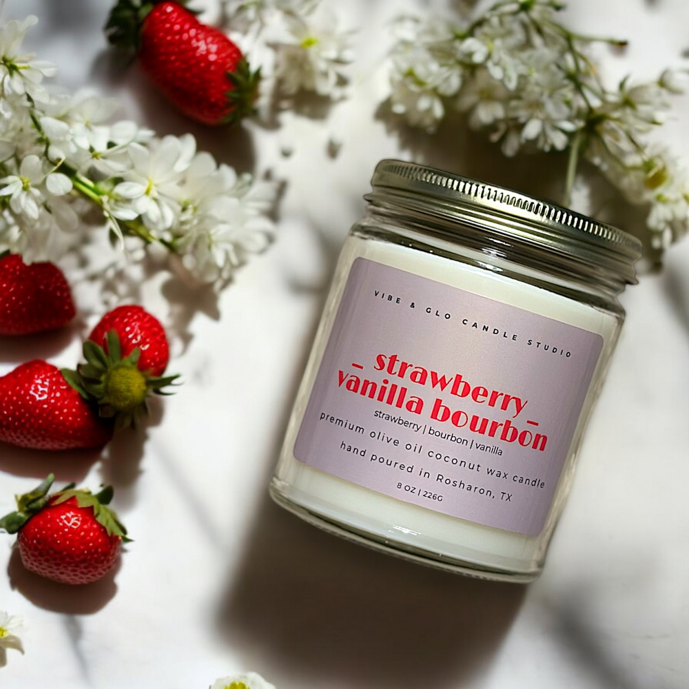 
                      
                        Strawberry Vanilla Bourbon Wood Wick Candle
                      
                    