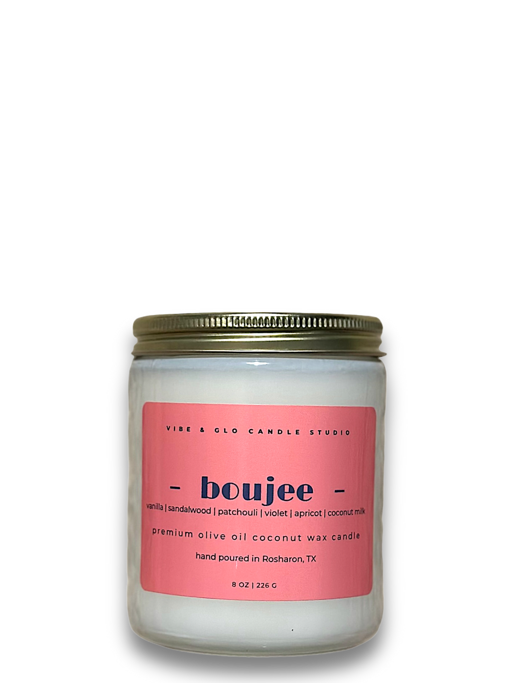 “Boujee” Wood Wick Candle