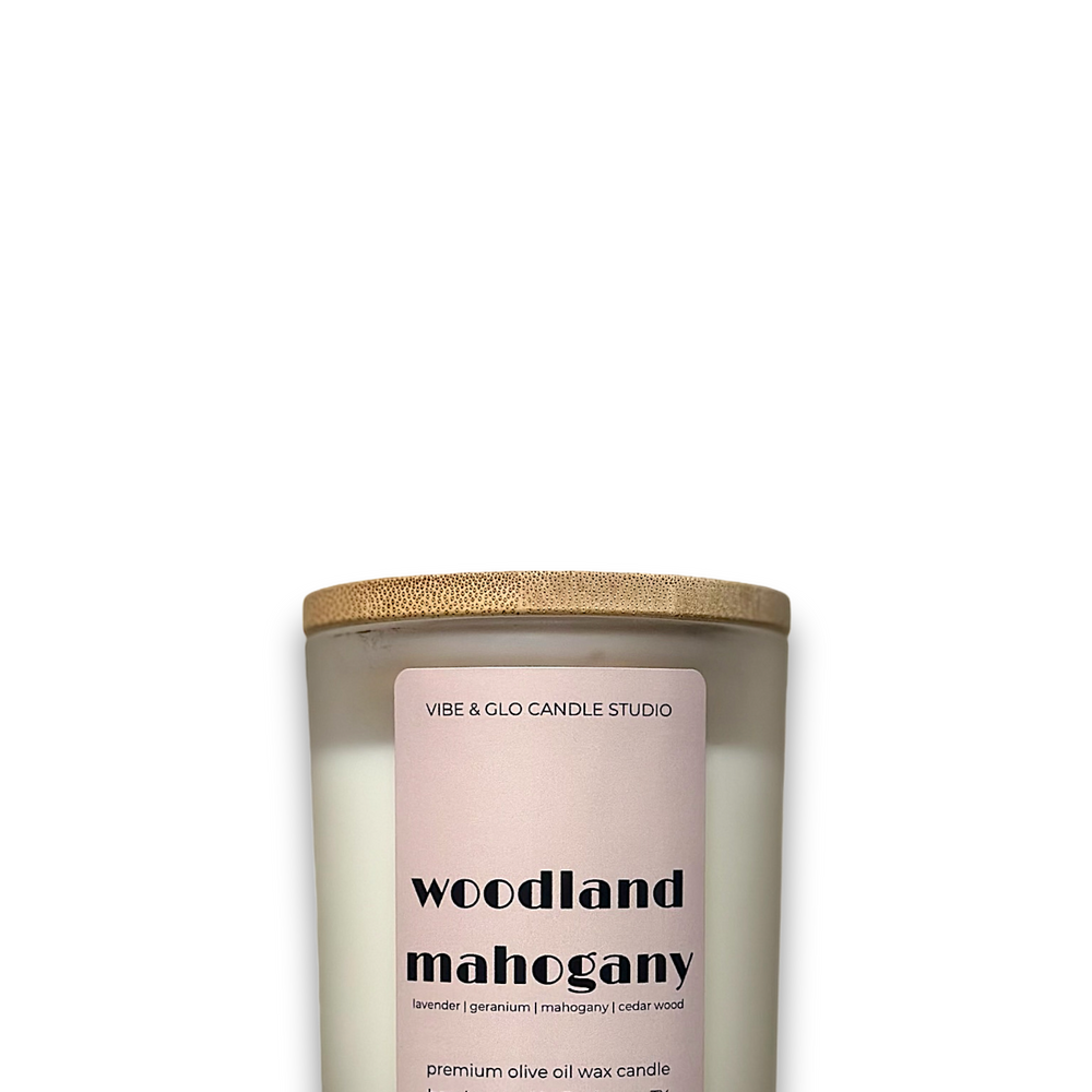 
                      
                        Woodland Mahogany Wood Wick Candle | 8 oz
                      
                    