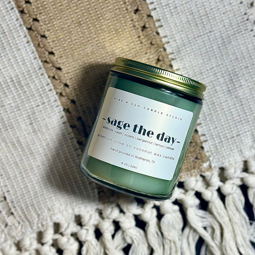 Sage The Day Wood Wick Candle