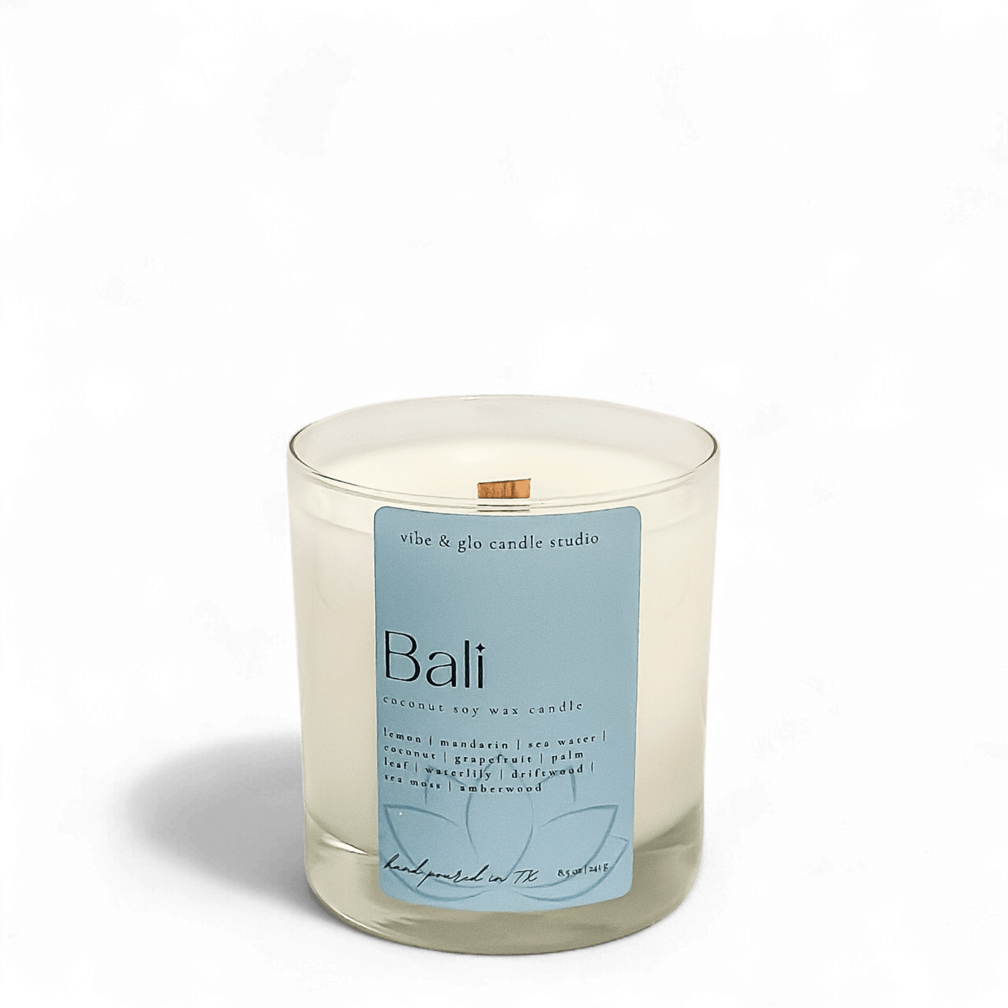 Bali Coconut Soy Candle - Vibe & Glo Candle Studio