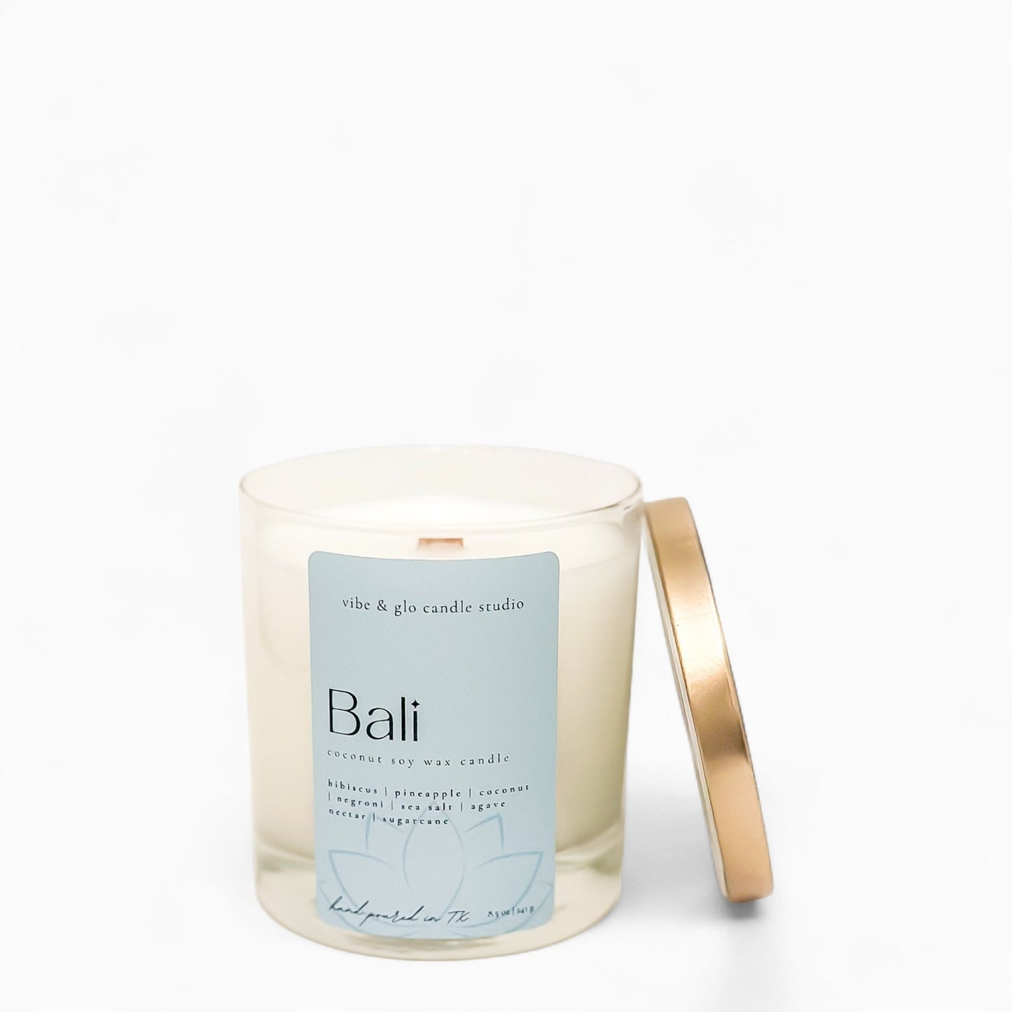 Bali Coconut Soy Candle - Vibe & Glo Candle Studio