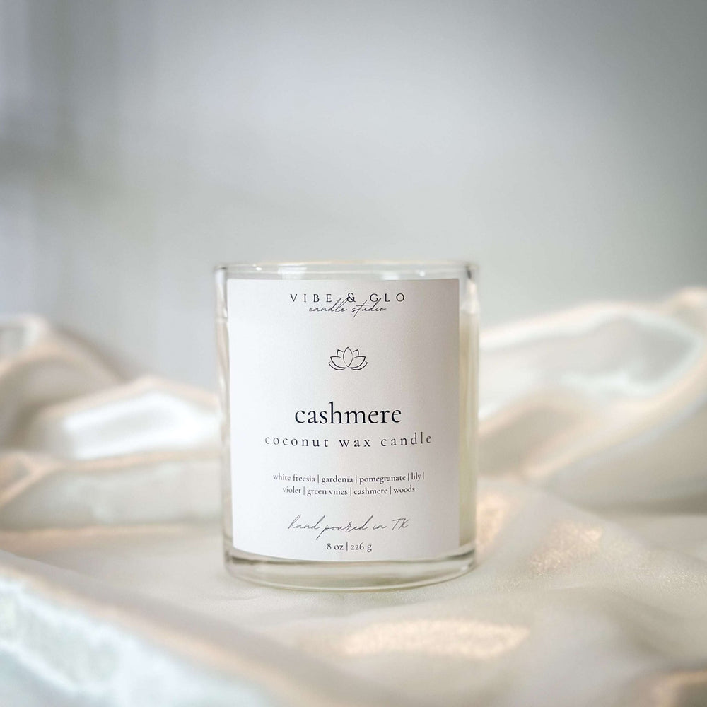 
                  
                    Cashmere Coconut Soy Candle - Vibe & Glo Candle Studio
                  
                