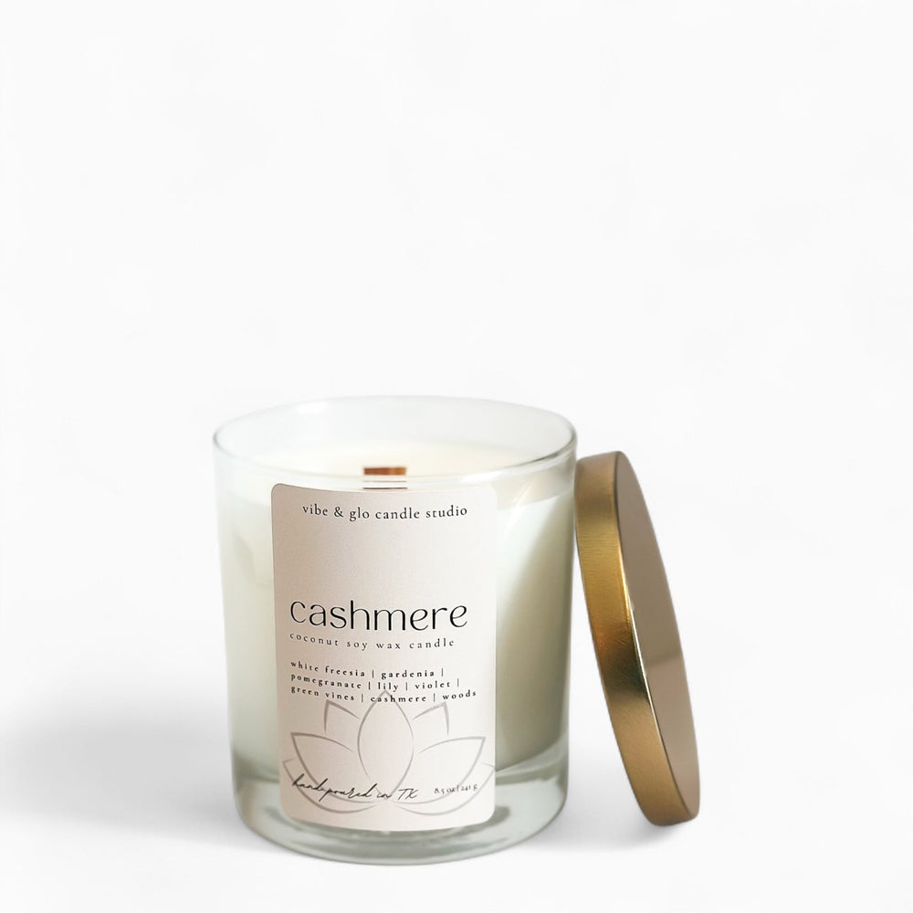 Cashmere Coconut Soy Candle - Vibe & Glo Candle Studio