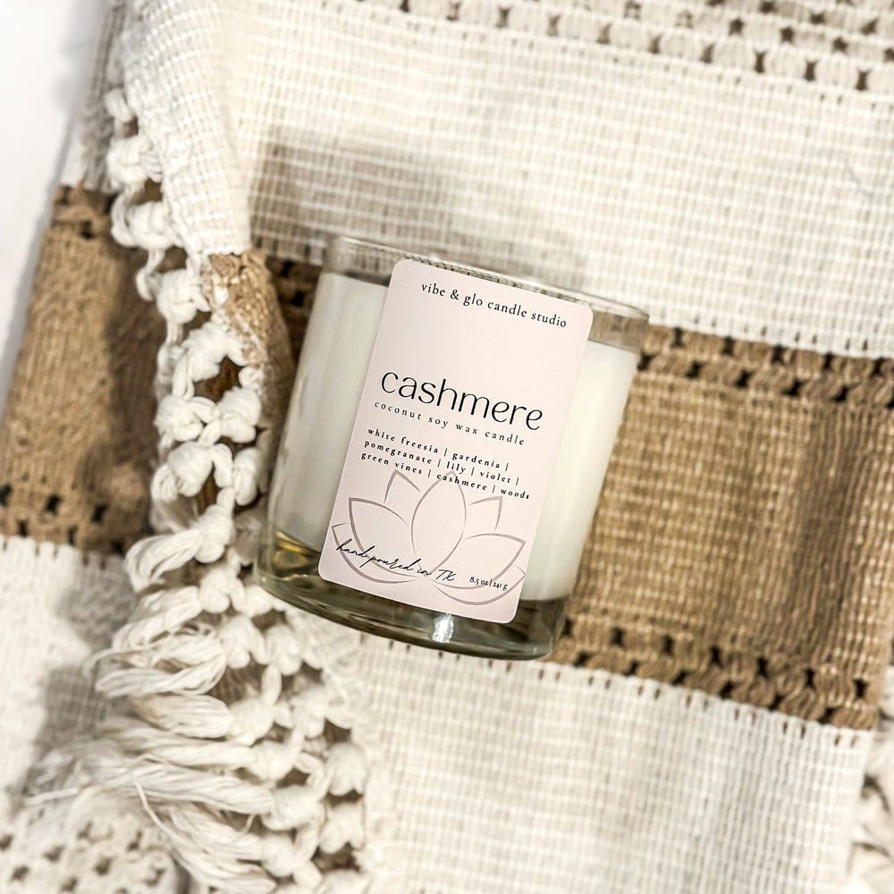 
                  
                    Cashmere Coconut Soy Candle - Vibe & Glo Candle Studio
                  
                
