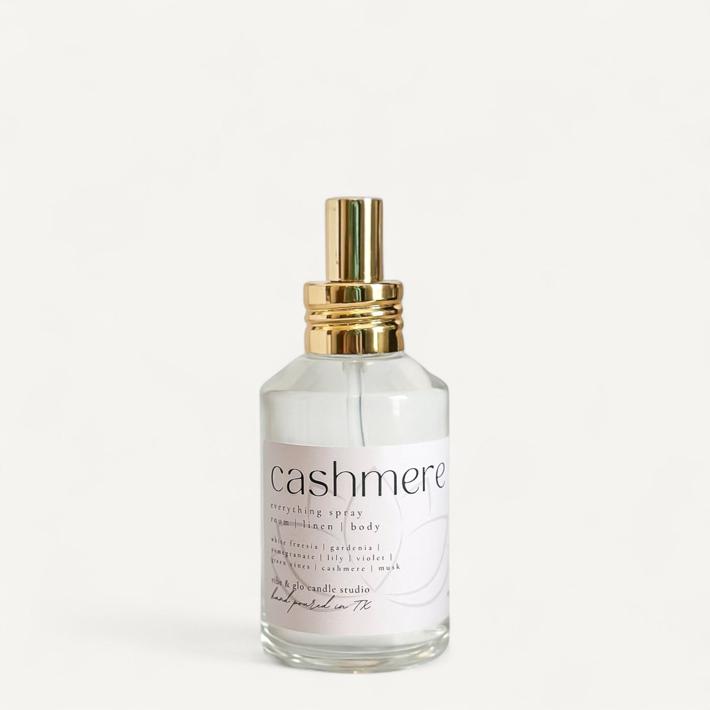 Cashmere – Room + Linen + Body Spray - Vibe & Glo Candle Studio