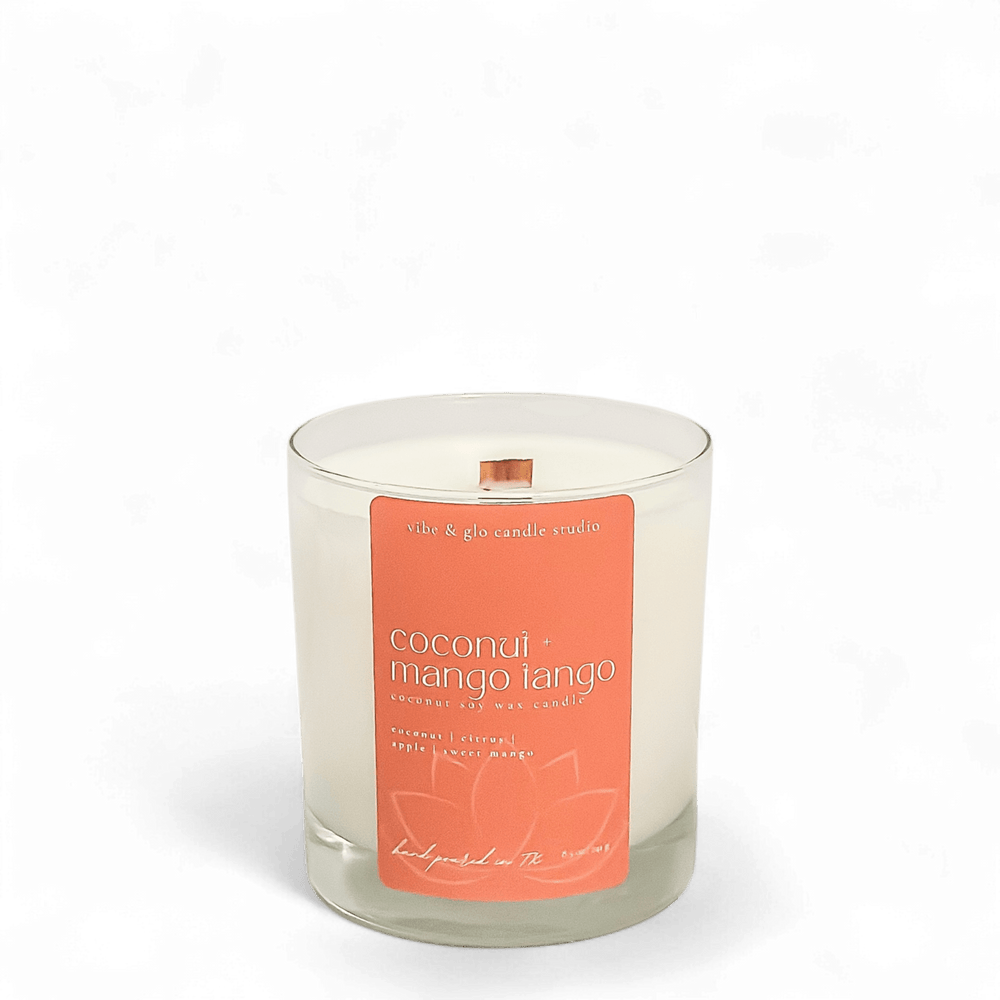Coconut Mango Tango Coconut Soy Candle - Vibe & Glo Candle Studio
