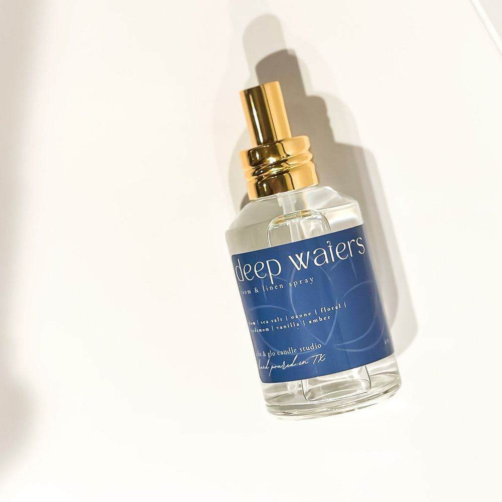 
                  
                    Deep Waters Room + Linen Spray - Vibe & Glo Candle Studio
                  
                