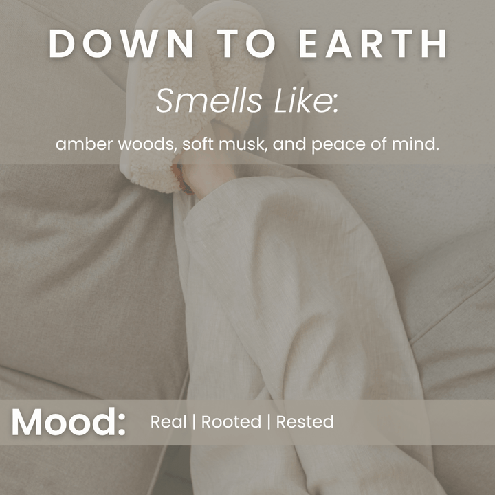 Down to Earth Candle | Oakmoss, Amber, Sage Scent