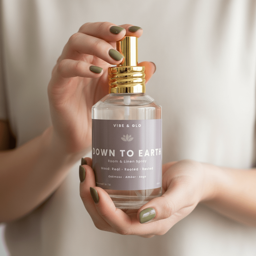 Down to Earth – Oakmoss & Sage Room Spray - Vibe & Glo Candle Studio