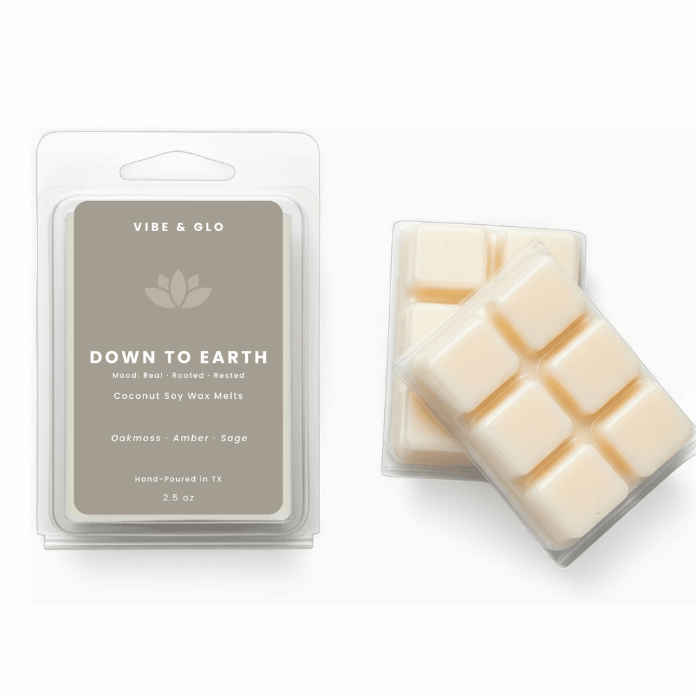 Down to Earth – Oakmoss & Sage Soy Wax Melts - Vibe & Glo Candle Studio