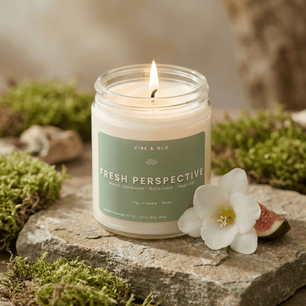 Fresh Perspective – Bamboo & Jasmine Soy Candle - Vibe & Glo Candle Studio