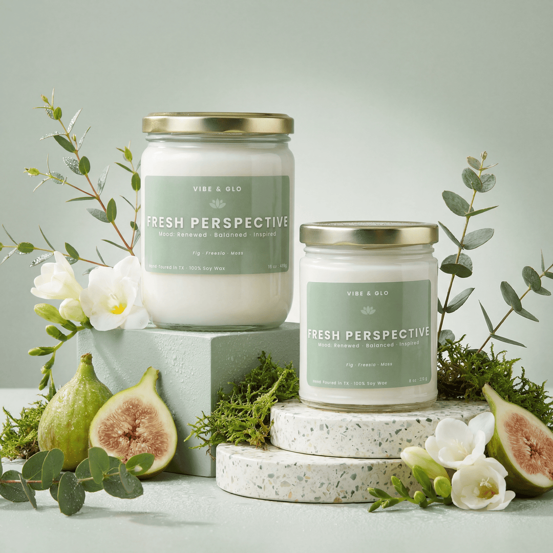 Fresh Perspective – Bamboo & Jasmine Soy Candle - Vibe & Glo Candle Studio