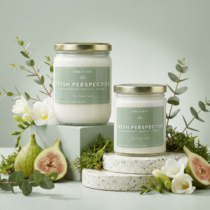 Fresh Perspective – Bamboo & Jasmine Soy Candle - Vibe & Glo Candle Studio