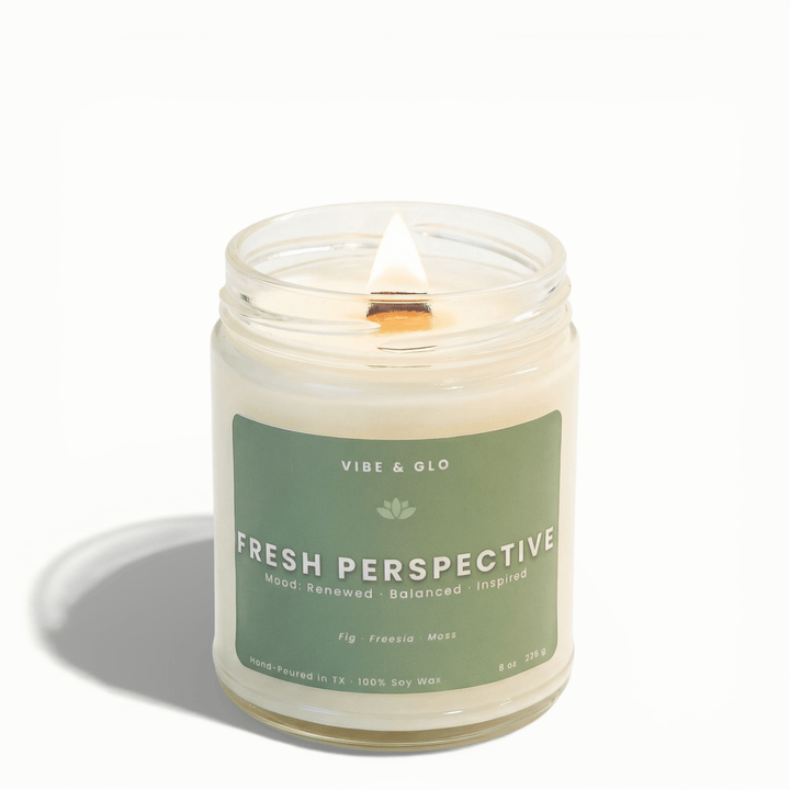 Fresh Perspective – Bamboo & Jasmine Soy Candle - Vibe & Glo Candle Studio