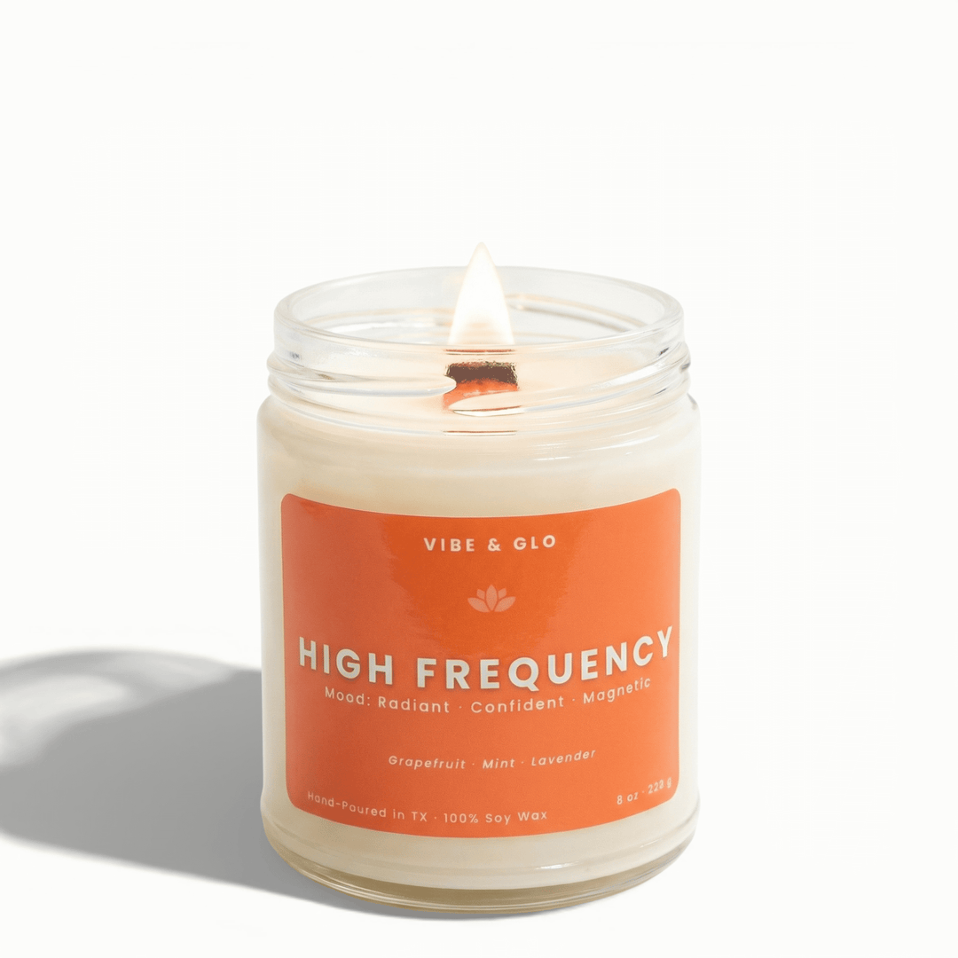 High Frequency – Grapefruit & Mint Soy Candle - Vibe & Glo Candle Studio