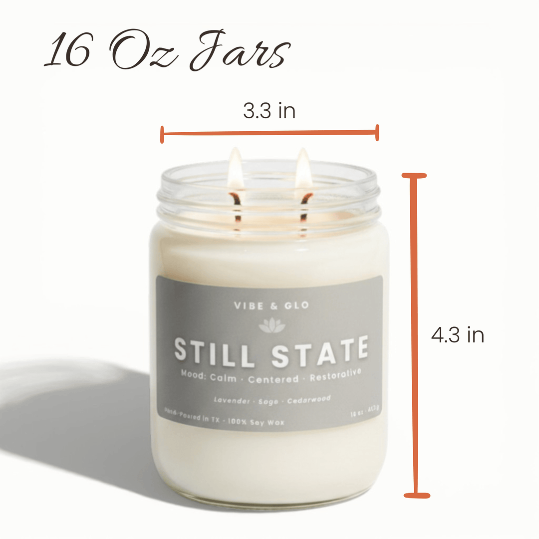 Intention – Double Wick Fig & Pear Soy Candle | 16 oz - Vibe & Glo Candle Studio