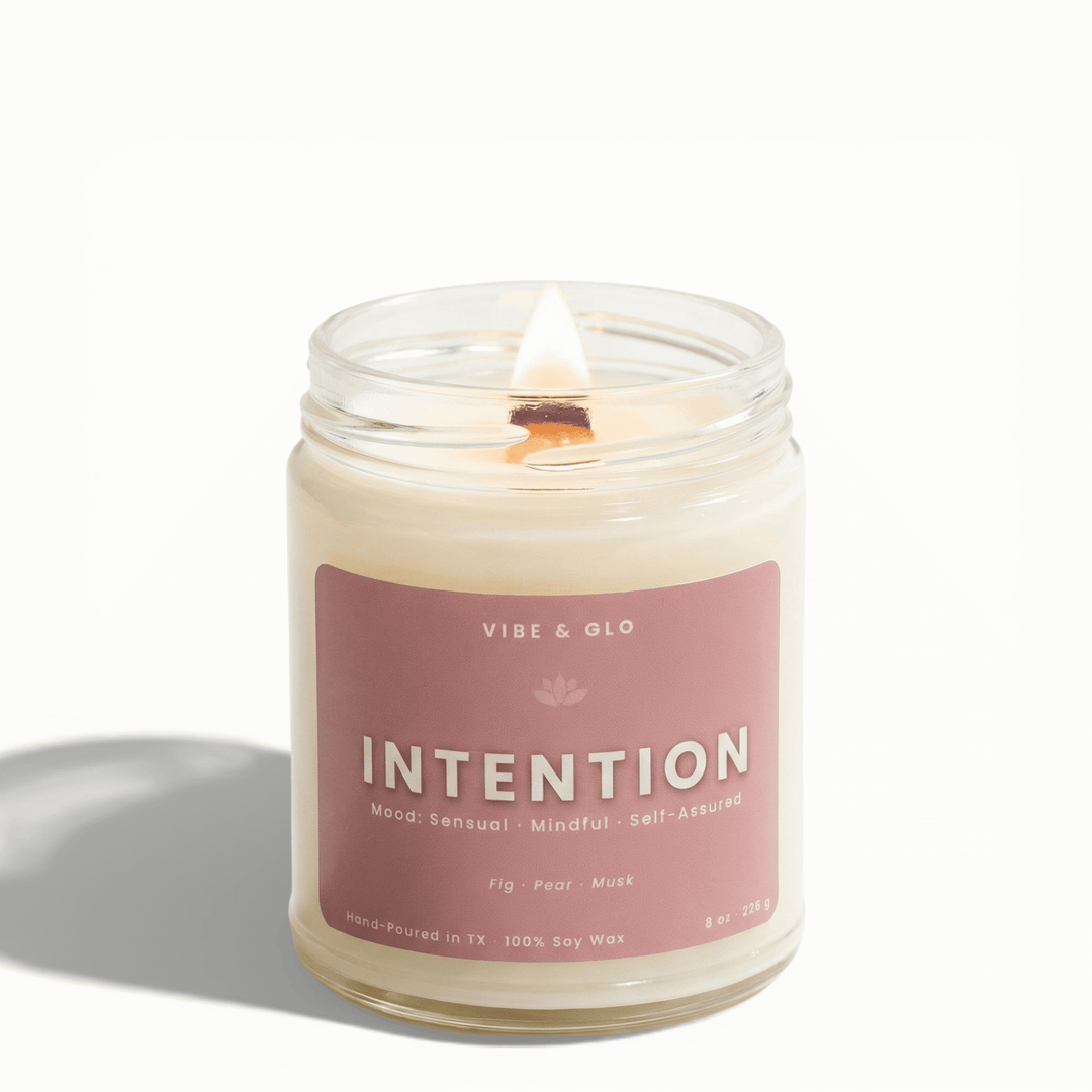 Intention – Fig & Pear Soy Candle - Vibe & Glo Candle Studio