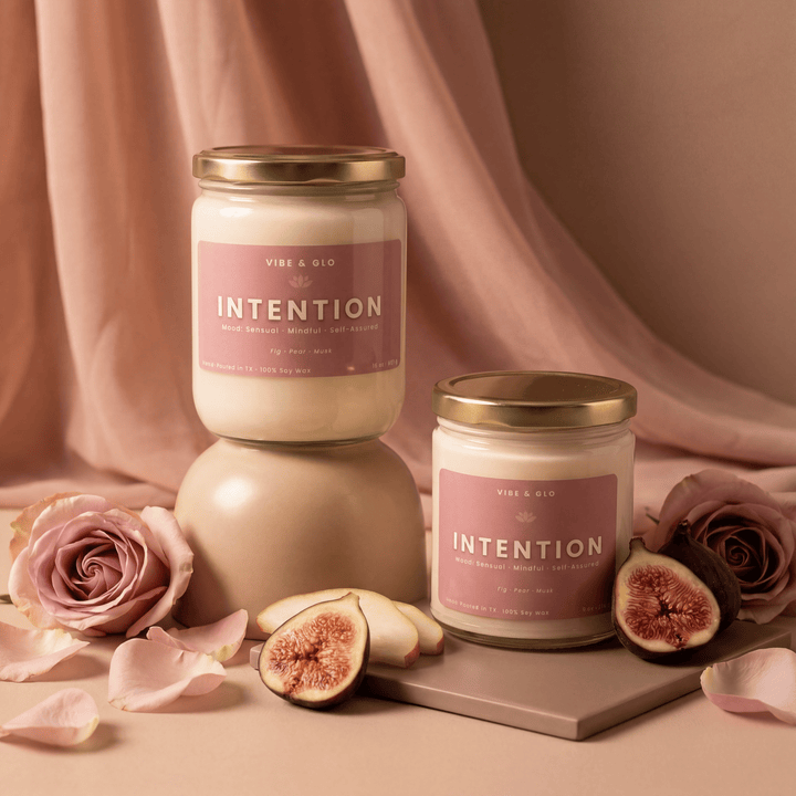Intention – Fig & Pear Soy Candle - Vibe & Glo Candle Studio