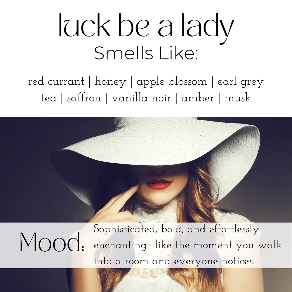 Luck Be a Lady Candle Wood Wick Candle - Vibe & Glo Candle Studio