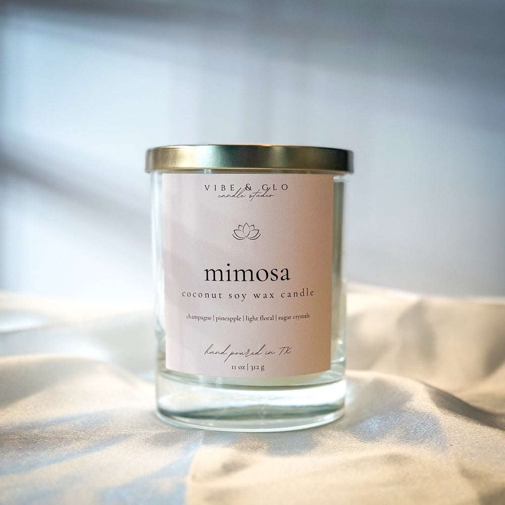 
                  
                    Mimosa Coconut Soy Candle | 11 oz - Vibe & Glo Candle Studio
                  
                