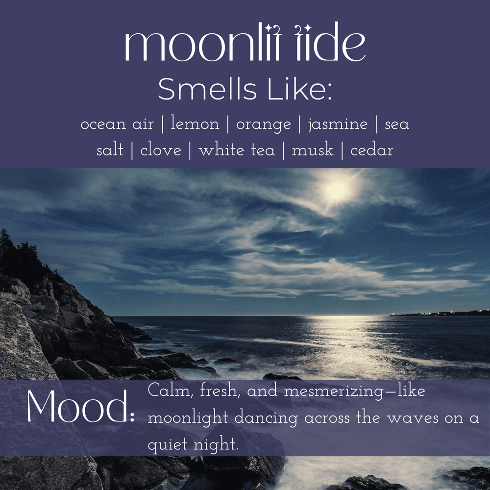 Moonlit Tide Wood Wick Candle - Vibe & Glo Candle Studio