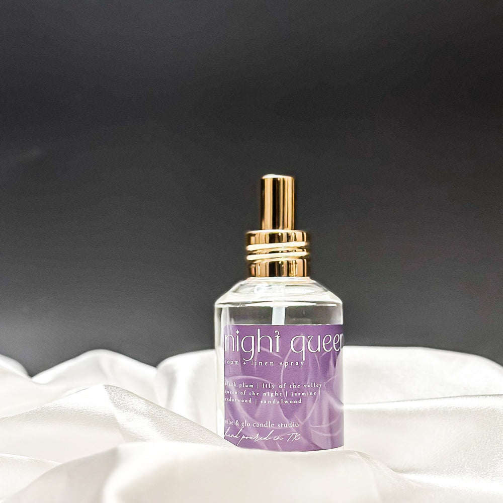 
                  
                    Night Queen Room + Linen Spray - Vibe & Glo Candle Studio
                  
                