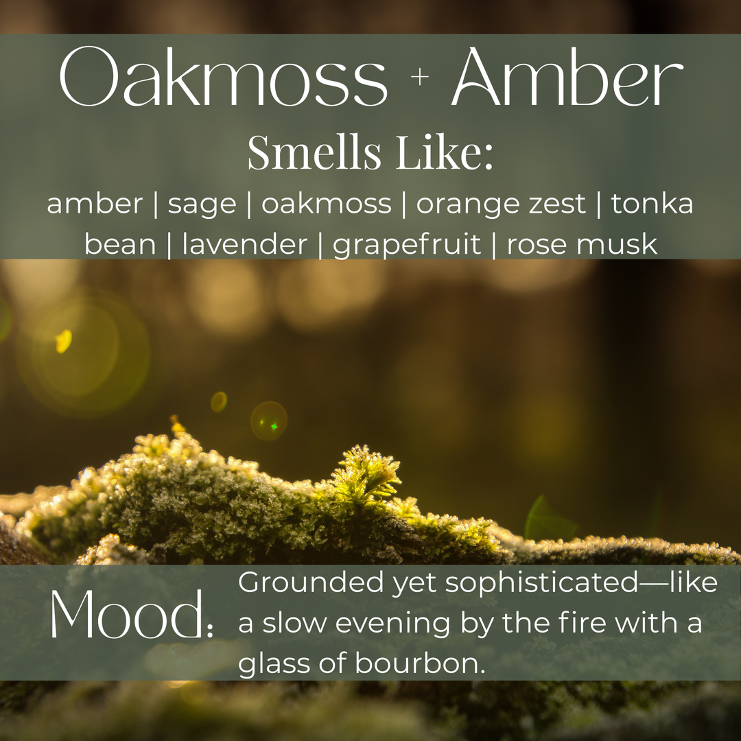 Oakmoss + Amber Wooden Wick Candle
