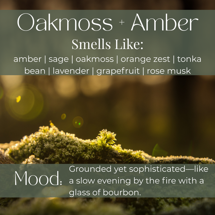 Oakmoss + Amber Wooden Wick Candle