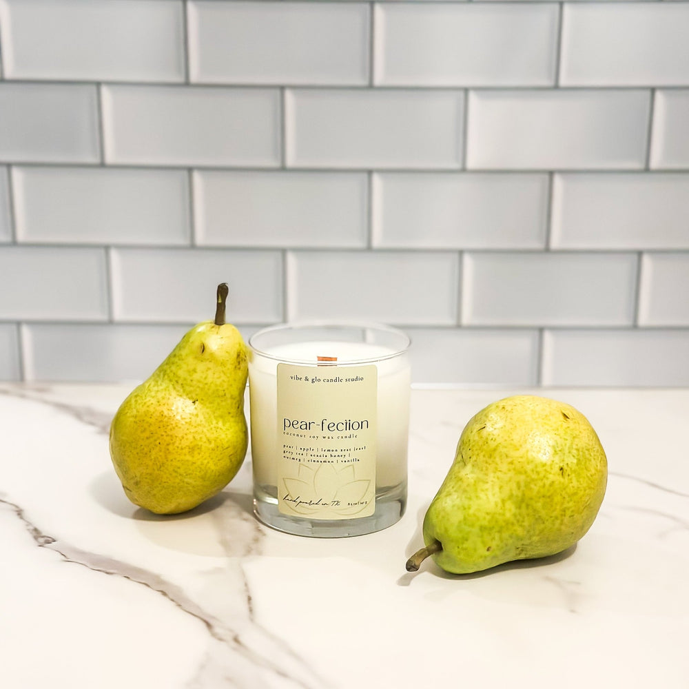 
                  
                    Pearfection Coconut Soy Candle - Vibe & Glo Candle Studio
                  
                