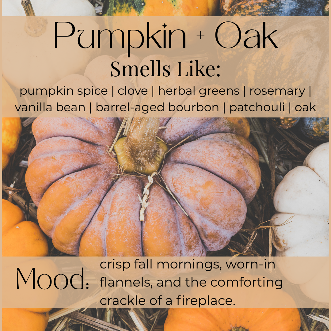 Pumpkin + Oak Wooden Wick Candle
