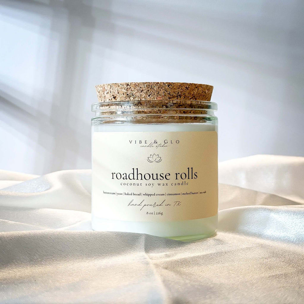 Roadhouse Rolls Coconut Soy Candle | 8 oz - Vibe & Glo Candle Studio