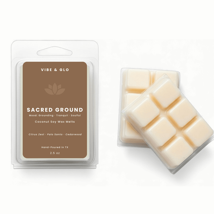 Sacred Ground – Citrus Zest & Palo Santo Soy Wax Melts - Vibe & Glo Candle Studio