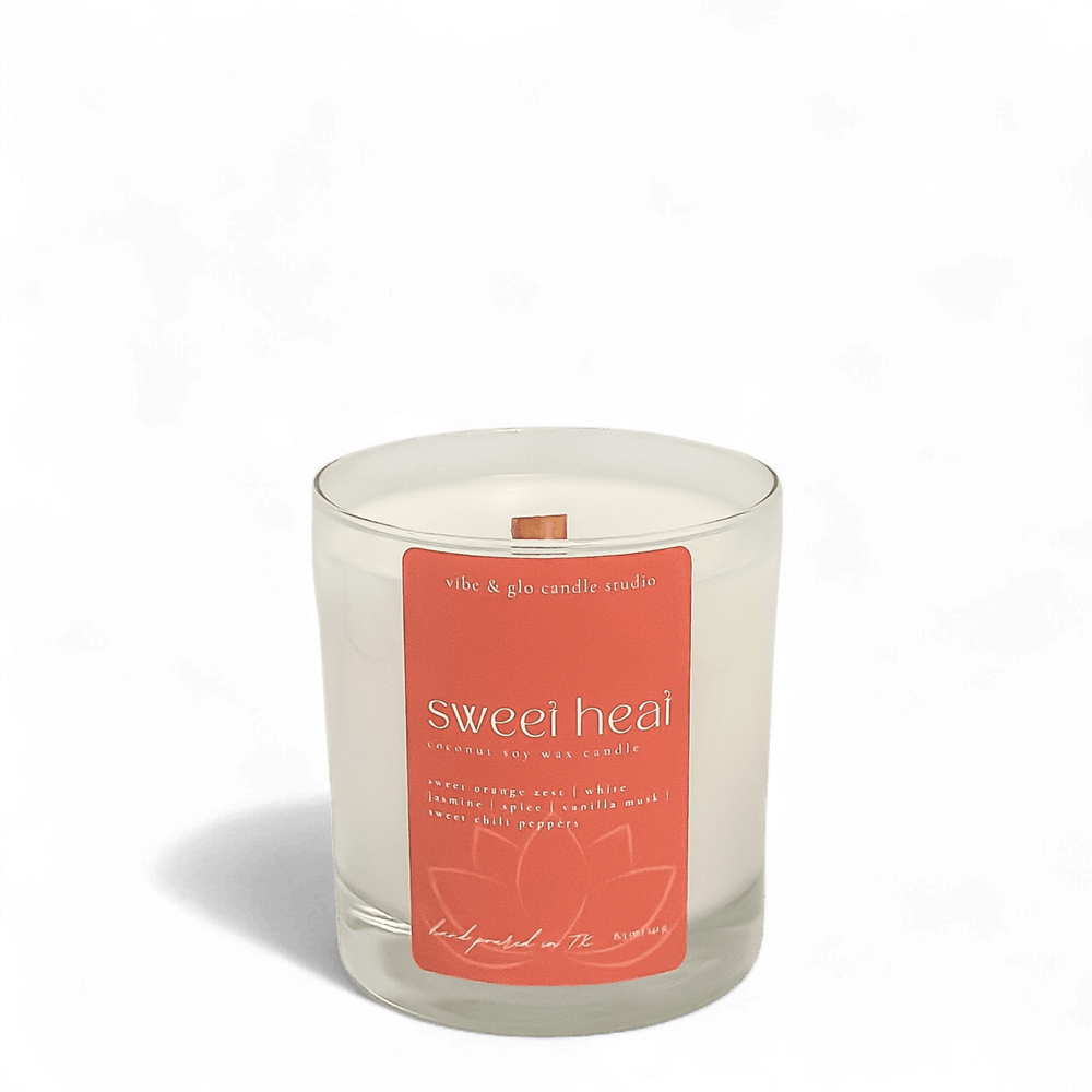 
                  
                    Sweet Heat Coconut Soy Candle - Vibe & Glo Candle Studio
                  
                