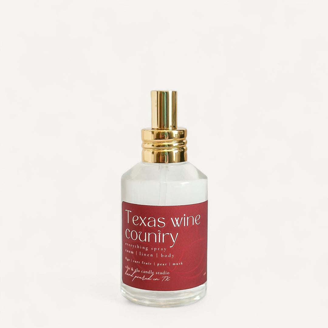 Texas Wine Country – Room + Linen + Body Spray - Vibe & Glo Candle Studio