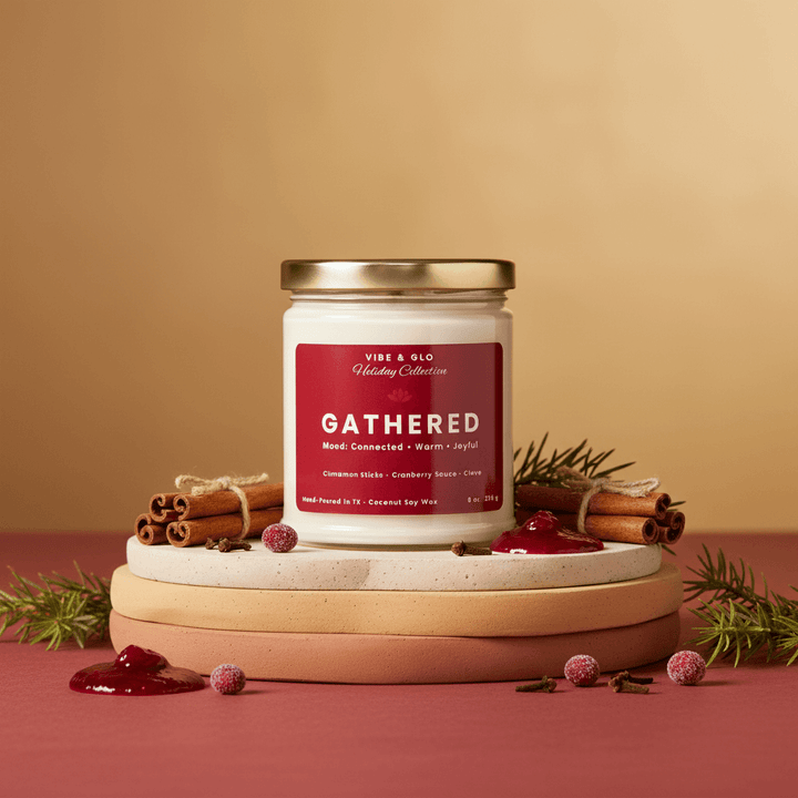 Gathered Candle | Cinnamon, Cranberry, Clove Scent