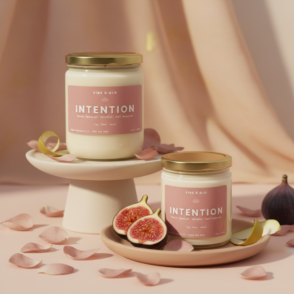 Intention Candle | Fig, Pear, Musk Scent