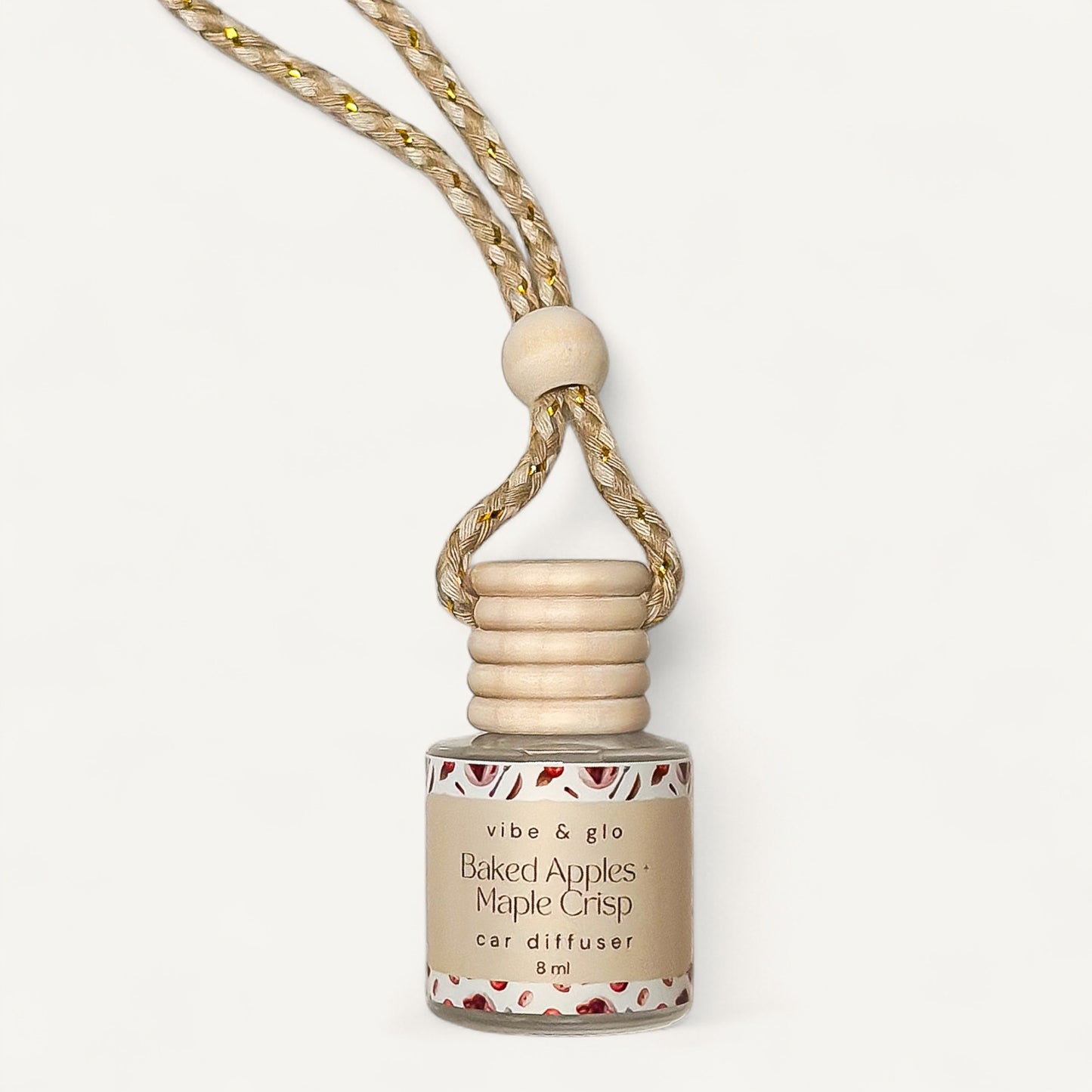 Fall car diffuser featuring Baked Apples + Maple Crisp scent, designed for cozy autumn drives.