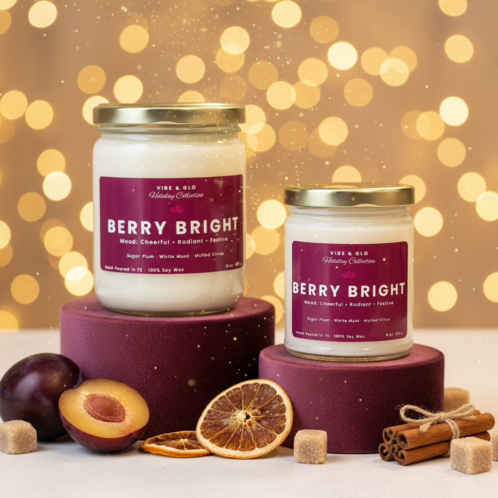 Berry Bright Candle | Sugar Plum, Mandarin, Mulled Citrus Scent