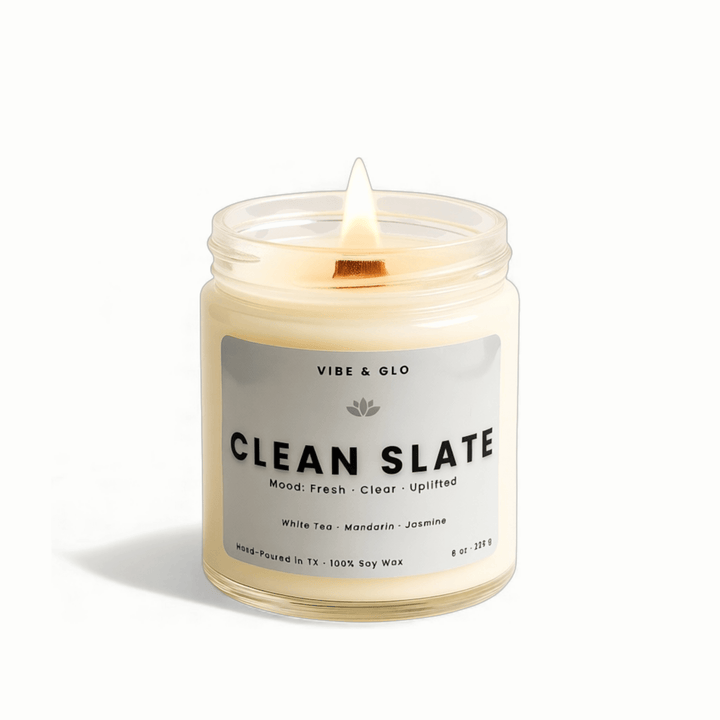 citrus white tea wooden wick soy candle