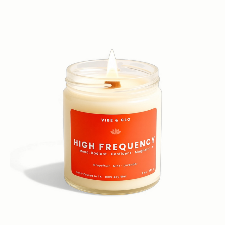 High Frequency Candle | Grapefruit, Mint, Lavender Scent