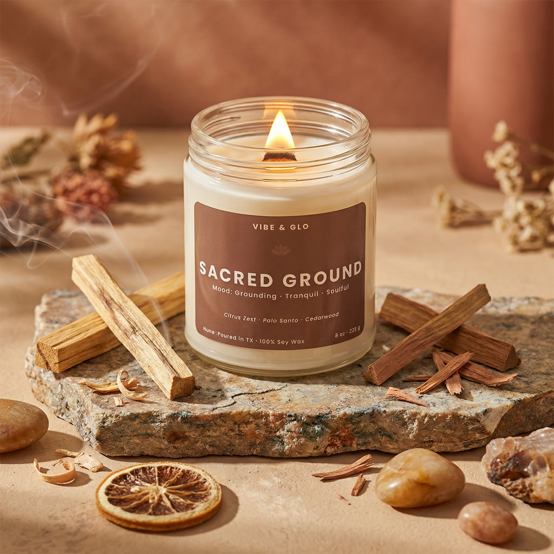 https://vibeandglocandlestudio.com/cdn/shop/files/vibe-glo-woody-earthy-scents-sacred-ground-lifestyle.png?v=1772340443&width=1080