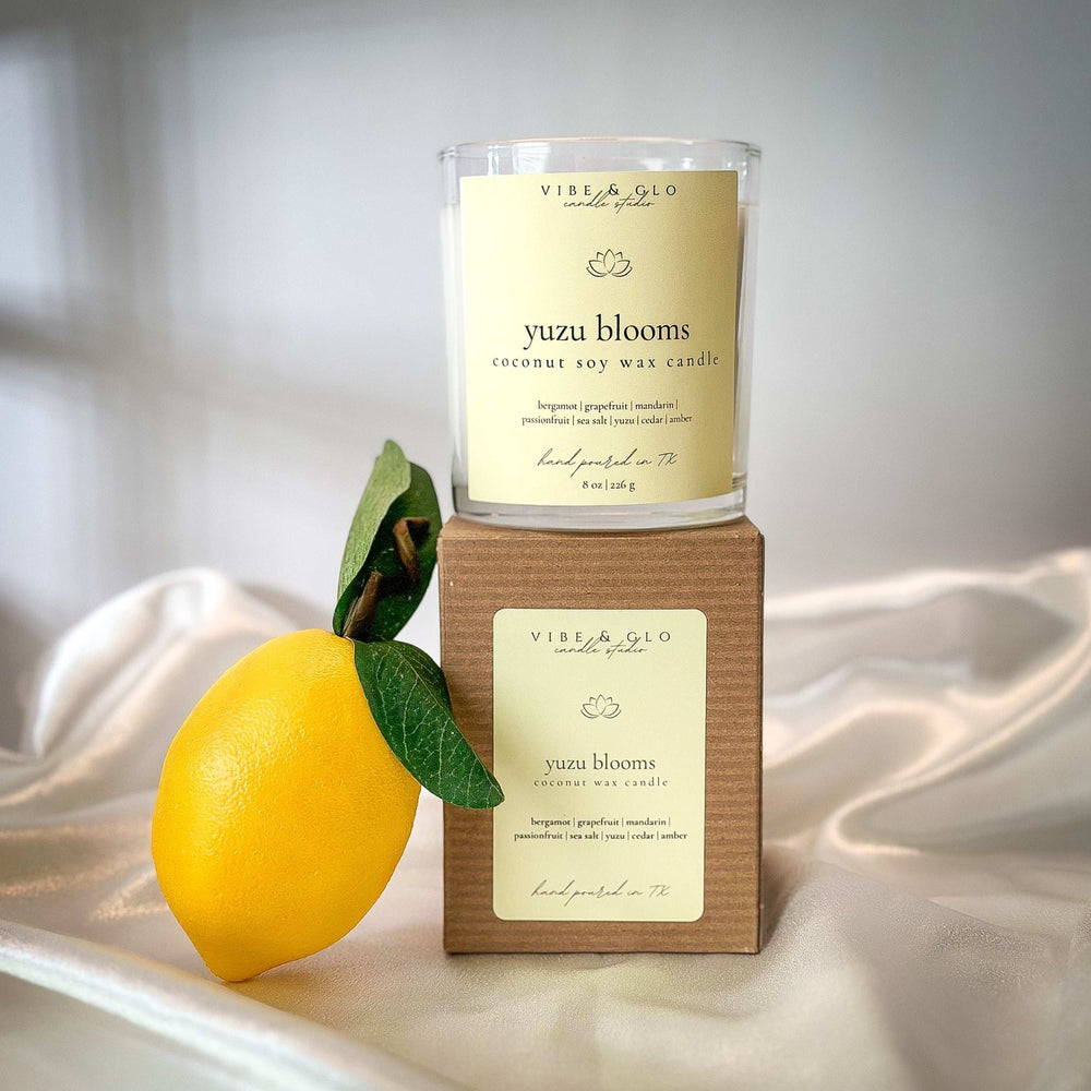 Yuzu Blooms Coconut Soy Candle - Vibe & Glo Candle Studio